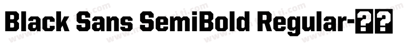 Black Sans SemiBold Regular字体转换